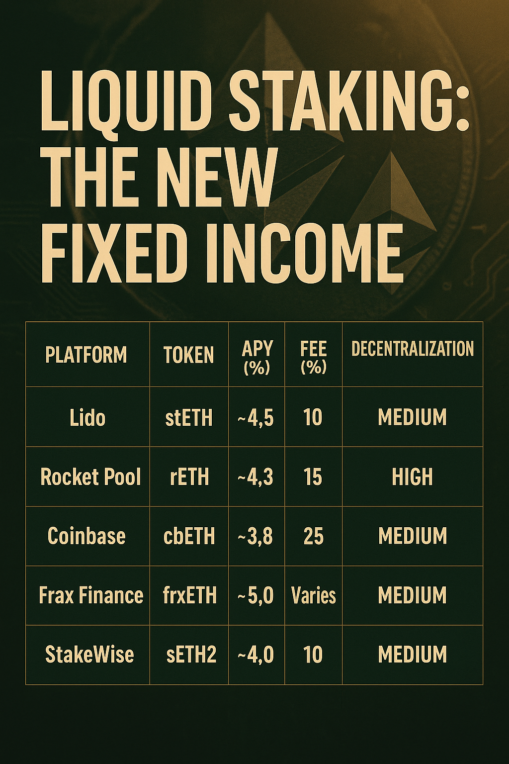 The Staking Gold Rush 2.0: Why Liquid ETH Is the New Bond Market